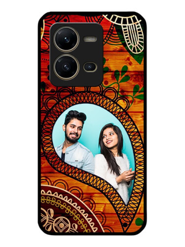 Custom Vivo V25 5G Personalized Glass Phone Case - Abstract Colorful Design