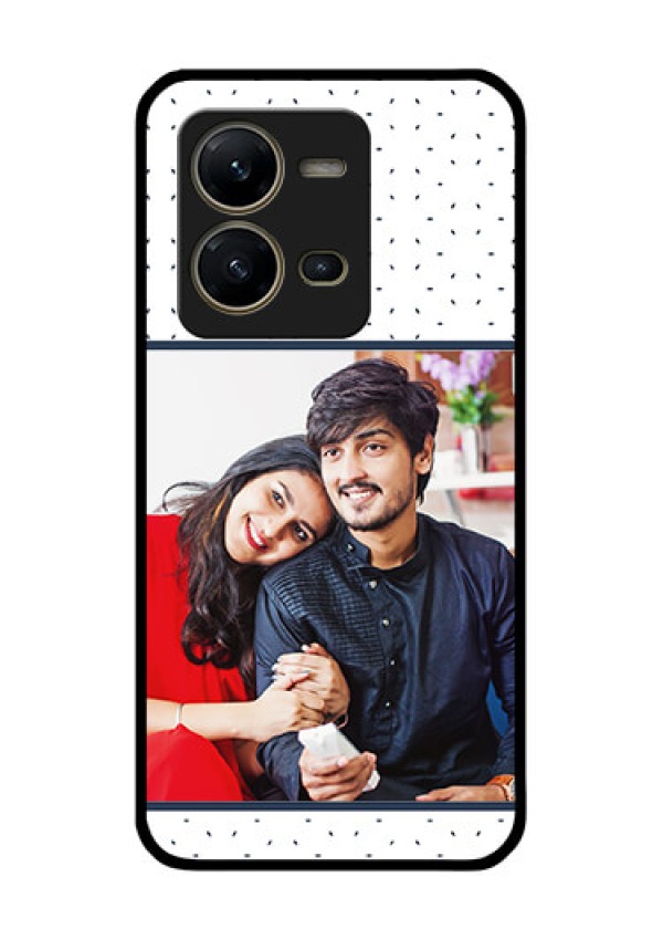 Vivo V25 5G Personalized Glass Phone Case - Premium Dot Design