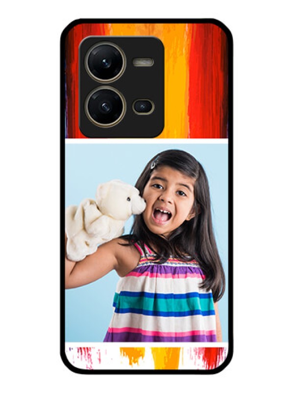 Custom Vivo V25 5G Personalized Glass Phone Case - Multi Color Design