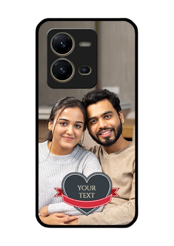 Vivo V25 5G Custom Glass Phone Case - Just Married Couple Design
