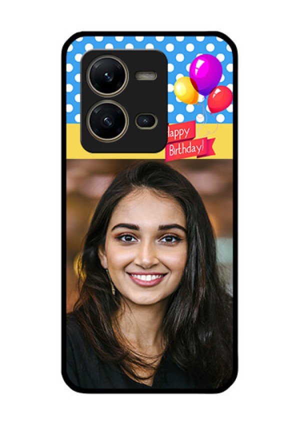 Vivo V25 5G Custom Glass Mobile Case - Happy Birthday Design