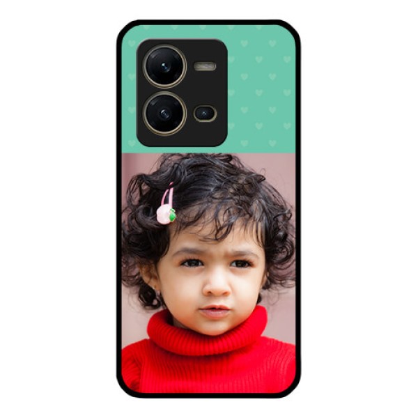 Vivo V25 5G Custom Glass Phone Case - Lovers Picture Design