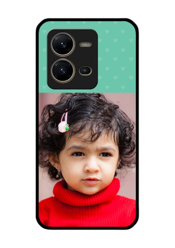 Vivo V25 5G Custom Glass Phone Case - Lovers Picture Design