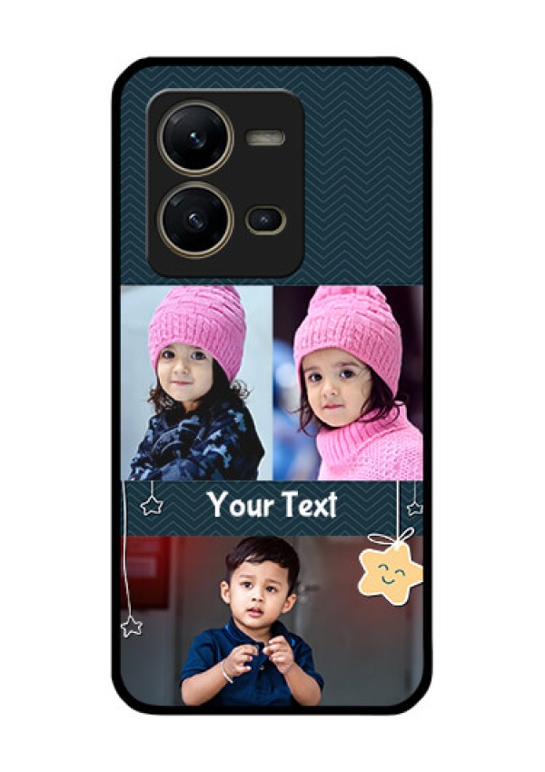 Vivo V25 5G Custom Glass Mobile Case - Hanging Stars Design