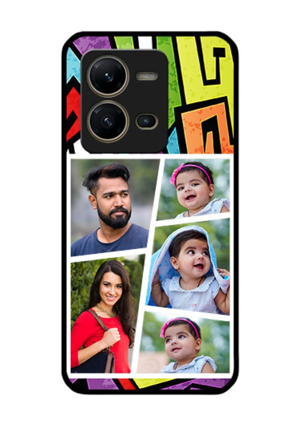 Vivo V25 5G Custom Glass Phone Case - Graffiti pattern Design
