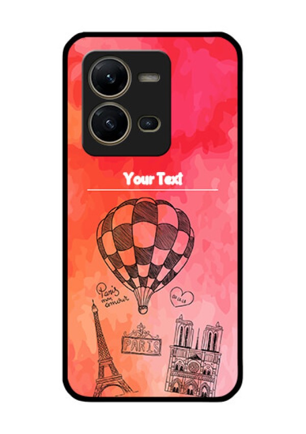 Vivo V25 5G Custom Glass Phone Case - Paris Theme Design