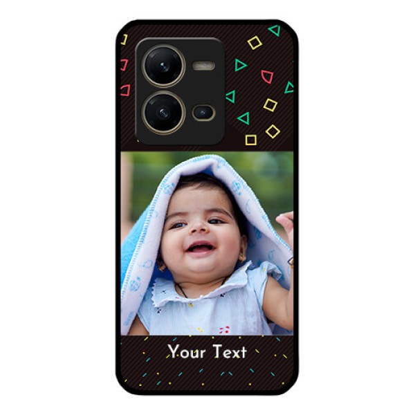 Vivo V25 5G Custom Glass Phone Case - with confetti birthday design Vivo V25 5G Custom Glass Phone Case - with confetti birthday design