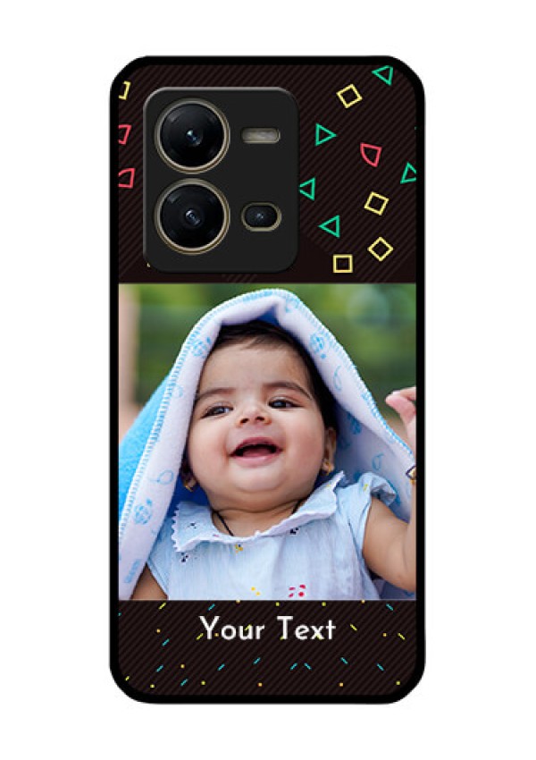 Vivo V25 5G Custom Glass Phone Case - with confetti birthday design