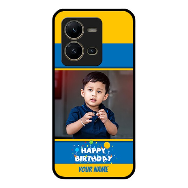 Vivo V25 5G Custom Glass Mobile Case - Birthday Wishes Design