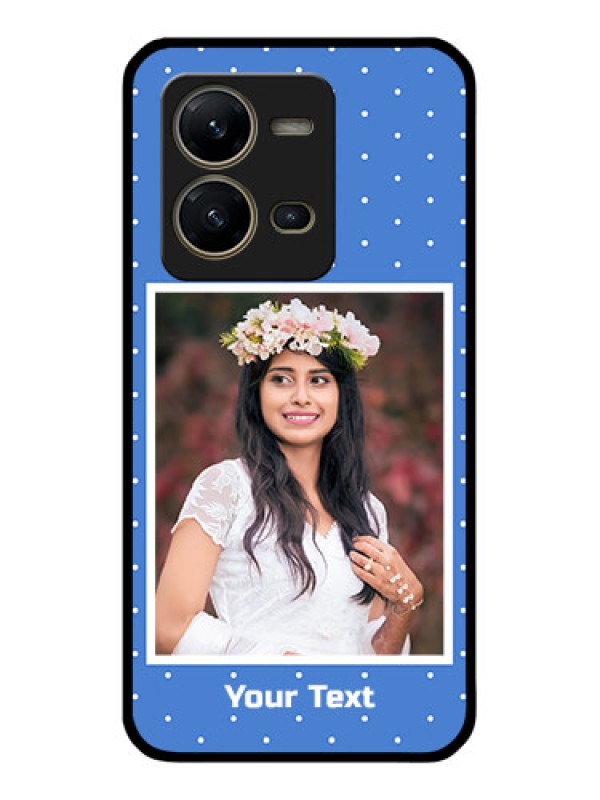 Custom Vivo V25 5G Photo Printing on Glass Case - Polka dots design
