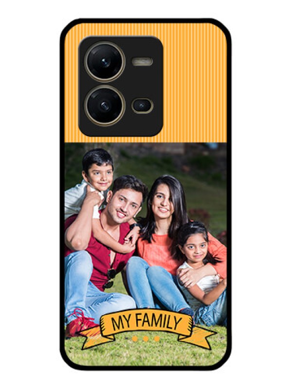 Custom Vivo V25 5G Custom Glass Phone Case - My Family Design
