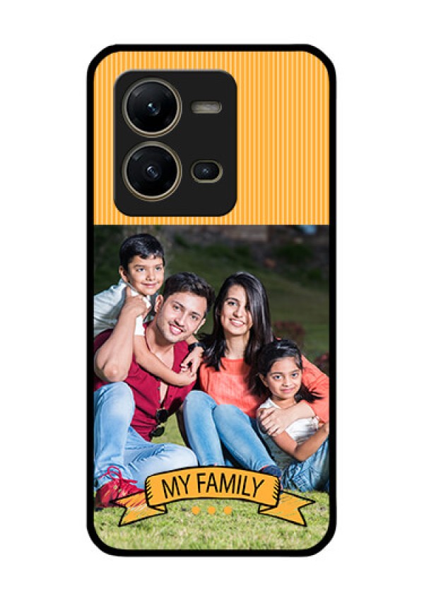 Vivo V25 5G Custom Glass Phone Case - My Family Design