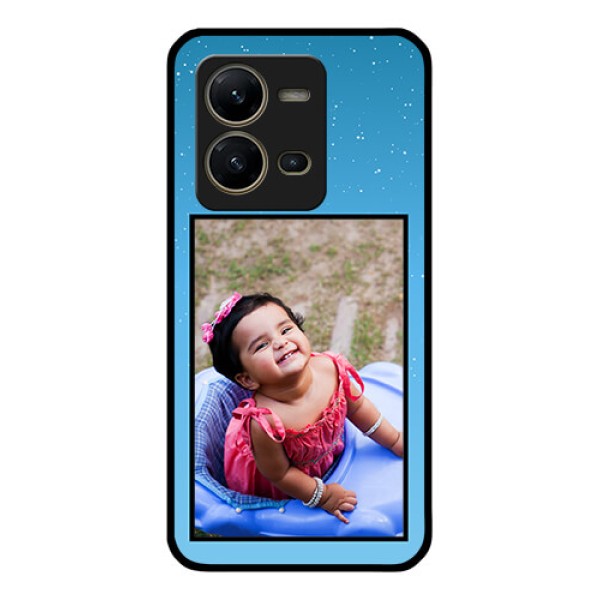 Vivo V25 5G Custom Glass Mobile Case - Wave Pattern Colorful Design