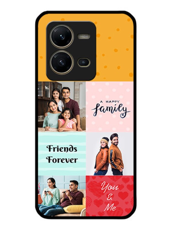Custom Vivo V25 5G Personalized Glass Phone Case - Images with Quotes Design