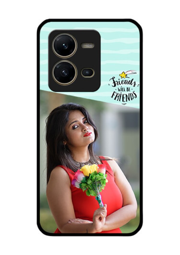 Vivo V25 5G Custom Glass Phone Case - Friends Picture Icon Design