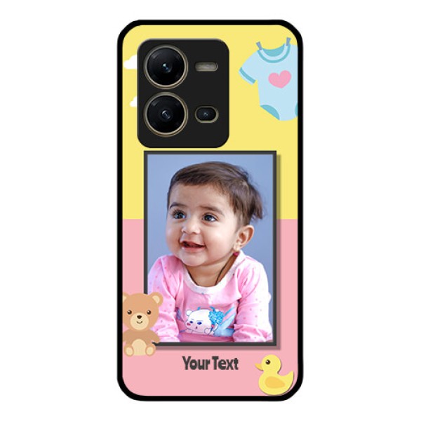 Vivo V25 5G Photo Printing on Glass Case - Kids 2 Color Design Vivo V25 5G Photo Printing on Glass Case - Kids 2 Color Design