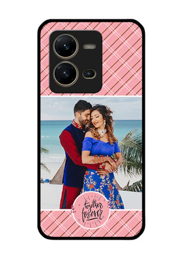 Vivo V25 5G Personalized Glass Phone Case - Together Forever Design