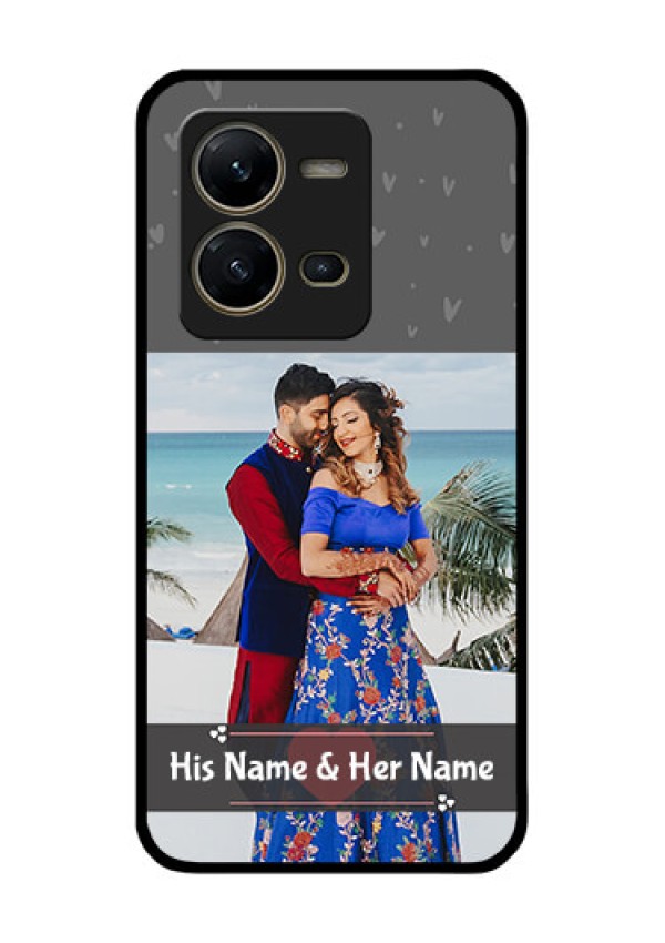 Vivo V25 5G Custom Glass Mobile Case - Buy Love Design with Photo Online