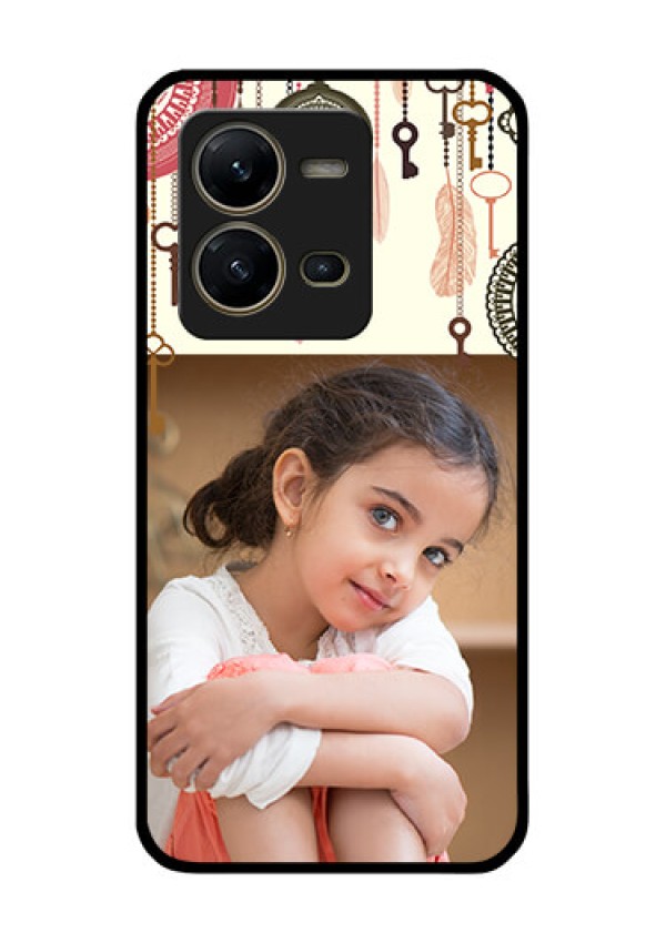 Vivo V25 5G Custom Glass Mobile Case - Boho Style Design