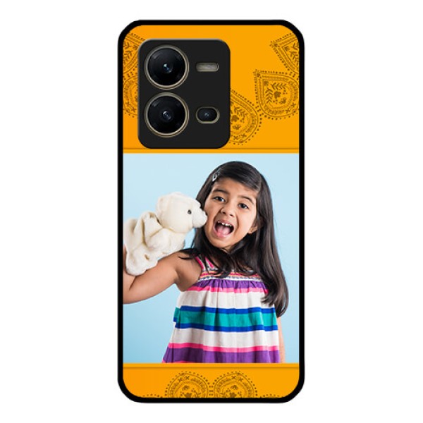 Vivo V25 5G Personalized Glass Phone Case - Photo Wedding Design