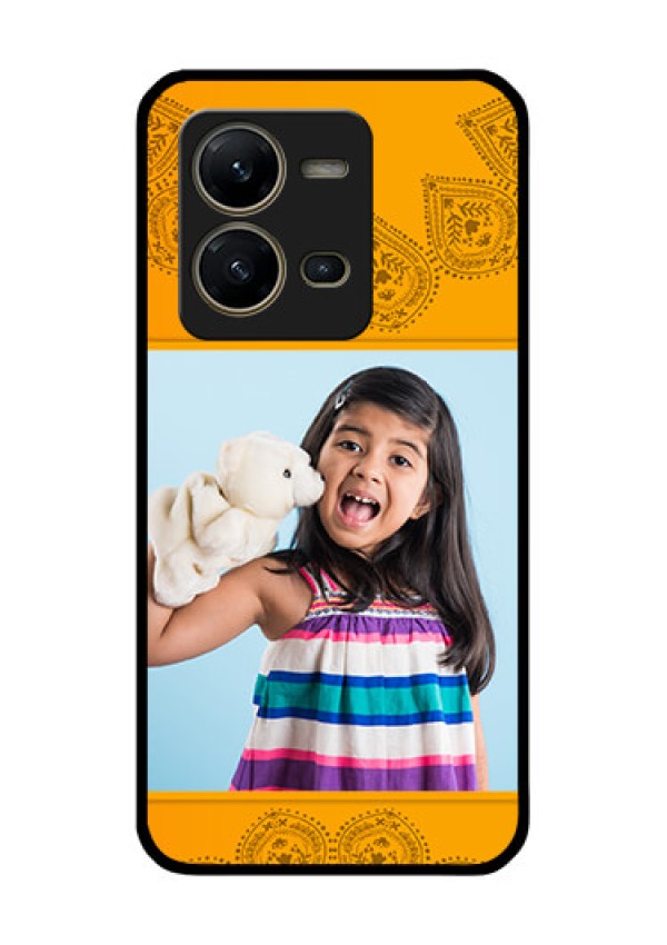 Vivo V25 5G Personalized Glass Phone Case - Photo Wedding Design