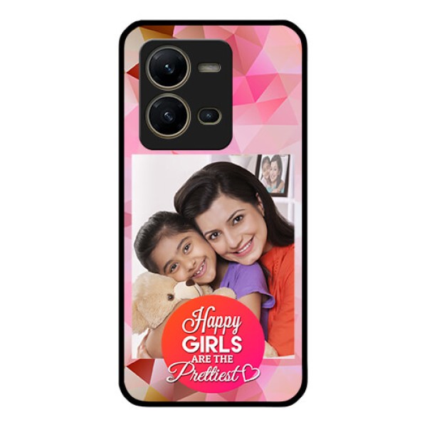 Vivo V25 5G Photo Printing on Glass Case - Abstract Triangle Design Vivo V25 5G Photo Printing on Glass Case - Abstract Triangle Design