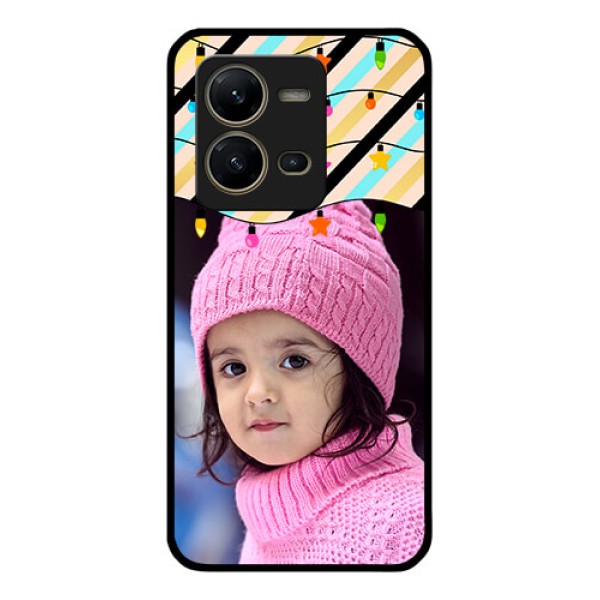 Vivo V25 5G Custom Glass Mobile Case - Lights Hanging Design