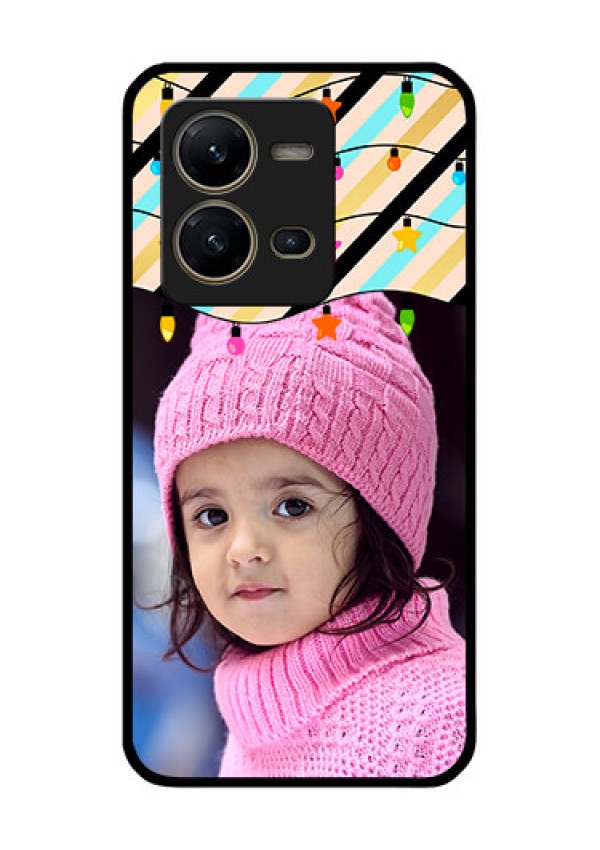 Vivo V25 5G Custom Glass Mobile Case - Lights Hanging Design