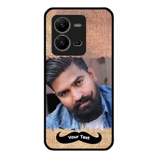 Vivo V25 5G Personalized Glass Phone Case - with Texture Design