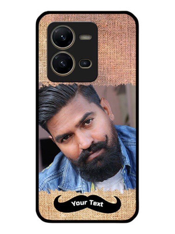 Custom Vivo V25 5G Personalized Glass Phone Case - with Texture Design
