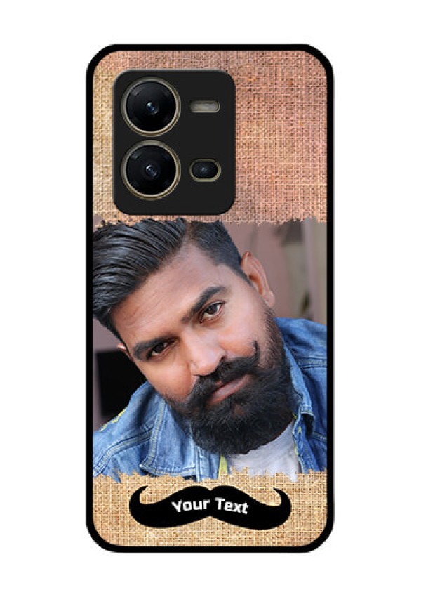 Vivo V25 5G Personalized Glass Phone Case - with Texture Design