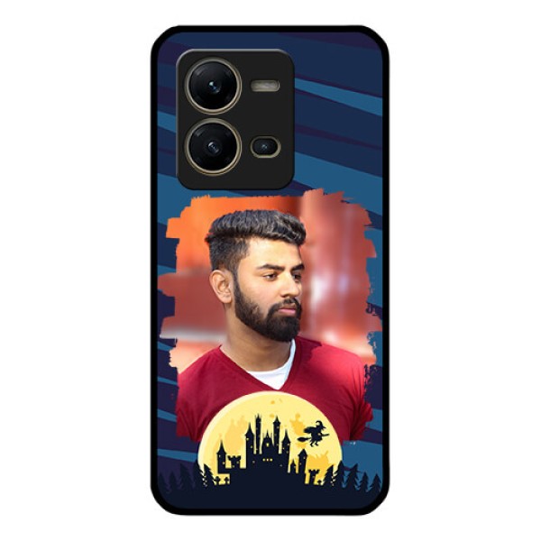 Vivo V25 5G Photo Printing on Glass Case - Halloween Witch Design