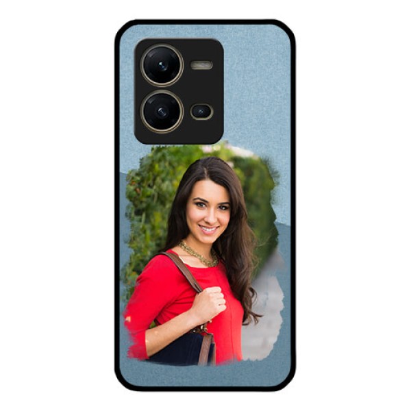 Vivo V25 5G Custom Glass Mobile Case - Grunge Line Art Design Vivo V25 5G Custom Glass Mobile Case - Grunge Line Art Design