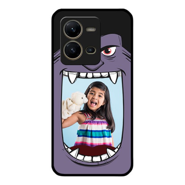 Vivo V25 5G Custom Glass Phone Case - Angry Monster Design Vivo V25 5G Custom Glass Phone Case - Angry Monster Design