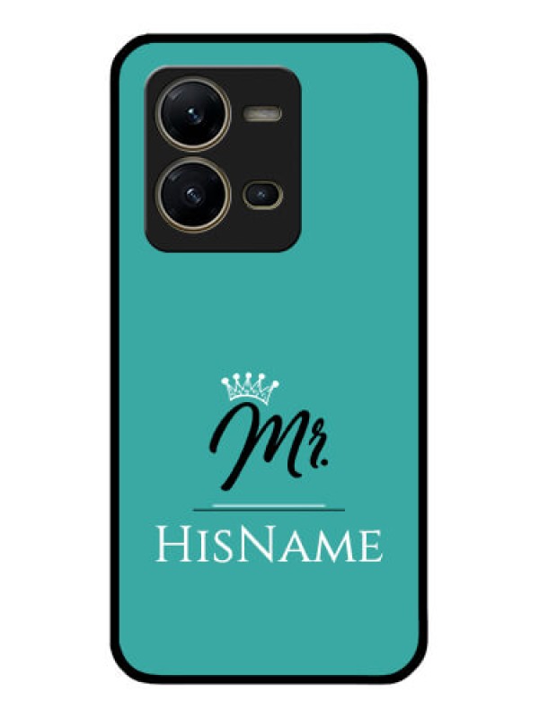 Custom Vivo V25 5G Custom Glass Phone Case Mr with Name