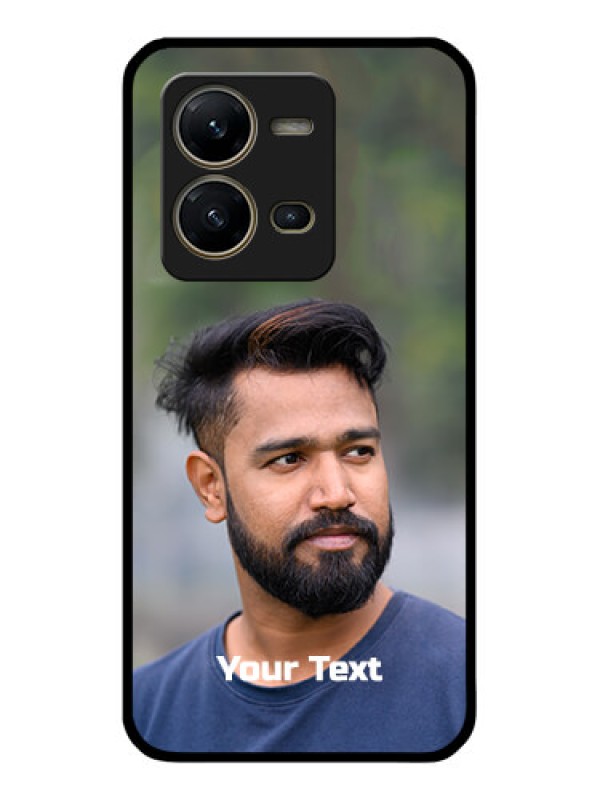 Custom Vivo V25 5G Glass Mobile Cover: Photo with Text