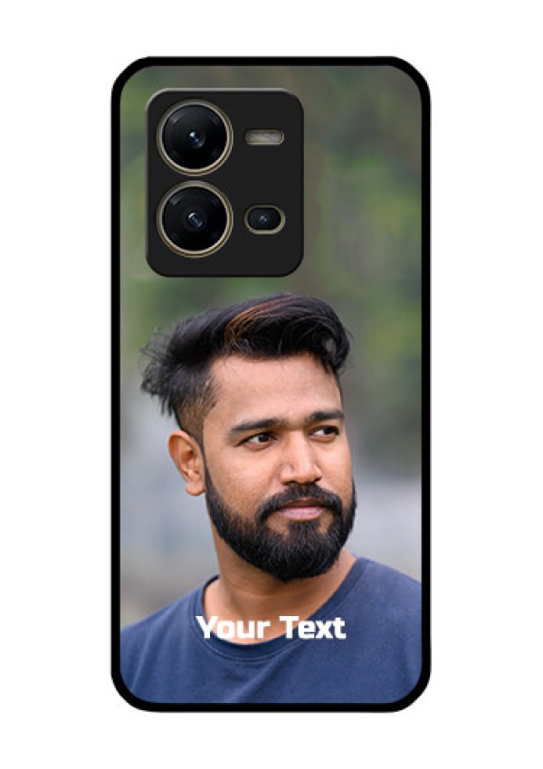 Vivo V25 5G Glass Mobile Cover: Photo with Text