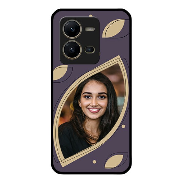 Vivo V25 5G Custom Glass Mobile Case - Falling Leaf Design