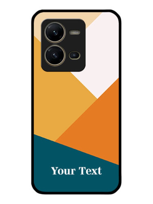 Custom Vivo V25 5G Personalized Glass Phone Case - Stacked Multi-colour Design