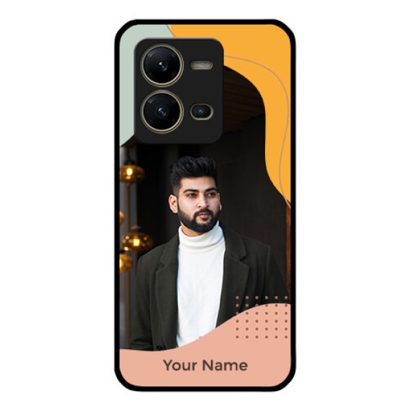 Vivo V25 5G Personalized Glass Phone Case - Tri-coloured overlay design Vivo V25 5G Personalized Glass Phone Case - Tri-coloured overlay design
