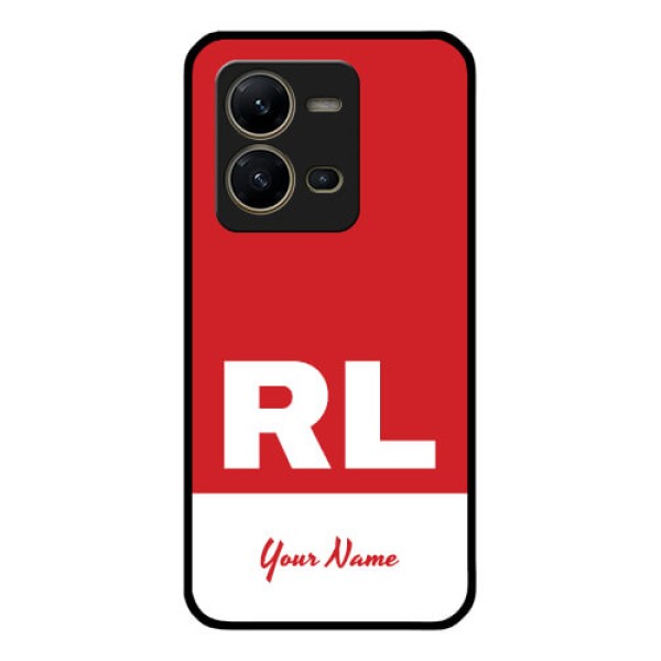 Vivo V25 5G Personalized Glass Phone Case - dual tone custom text Design Vivo V25 5G Personalized Glass Phone Case - dual tone custom text Design