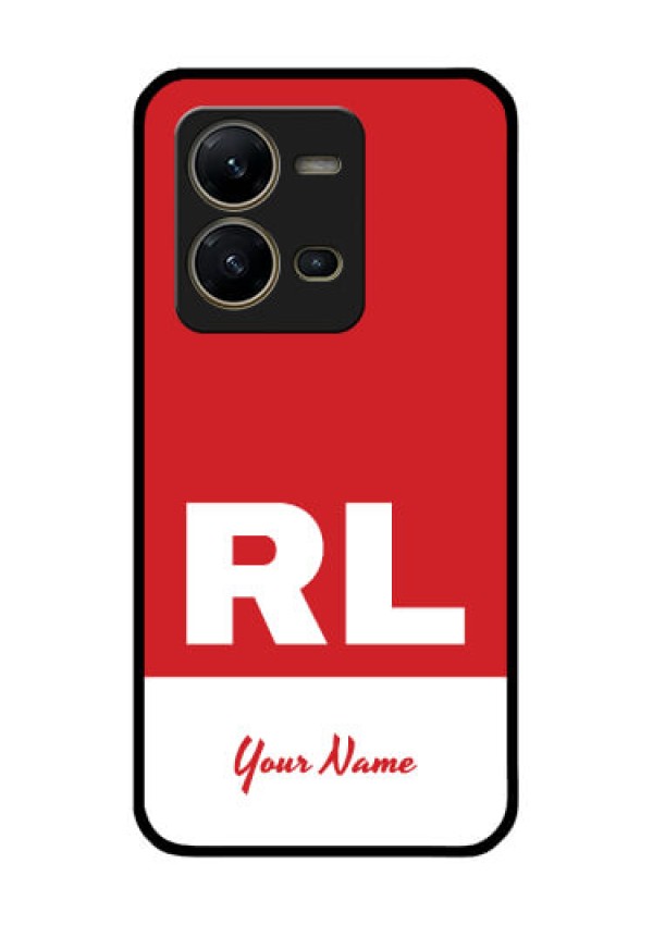 Vivo V25 5G Personalized Glass Phone Case - dual tone custom text Design