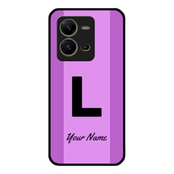Vivo V25 5G Custom Glass Phone Case - Tricolor custom text Design