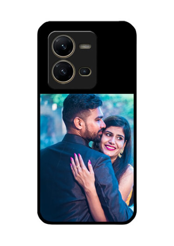 Vivo V25 5G Custom Glass Phone Case - Upload Full Picture With Custom Color Design