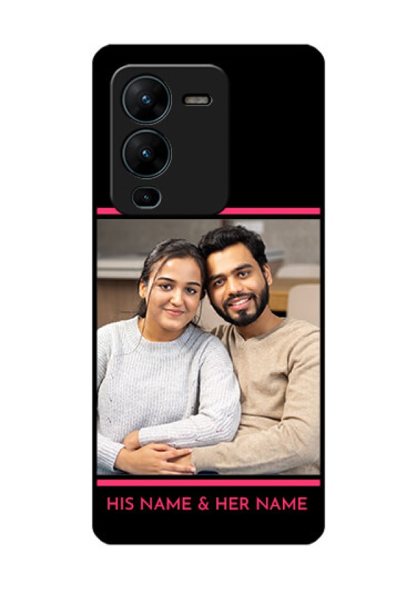 Vivo V25 Pro 5G Custom Glass Mobile Case - with Add Text Design