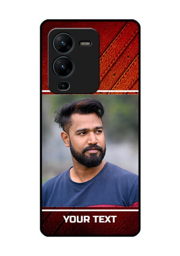 Vivo V25 Pro 5G Personalized Glass Phone Case - Leather Phone Case Design