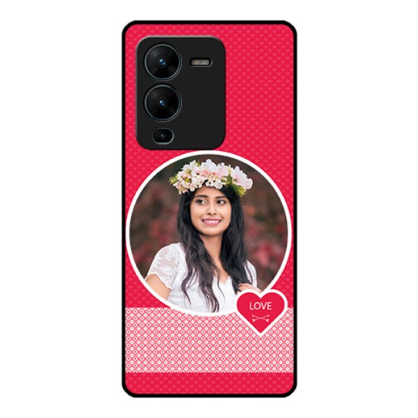 Vivo V25 Pro 5G Personalised Glass Phone Case - Pink Pattern Design Vivo V25 Pro 5G Personalised Glass Phone Case - Pink Pattern Design