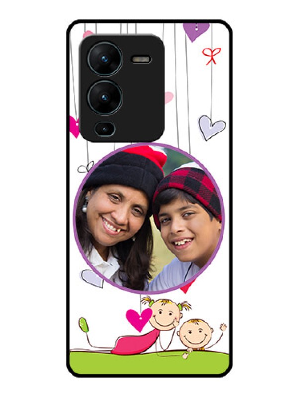 Custom Vivo V25 Pro 5G Photo Printing on Glass Case - Cute Kids Phone Case Design