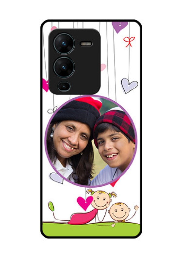 Vivo V25 Pro 5G Photo Printing on Glass Case - Cute Kids Phone Case Design