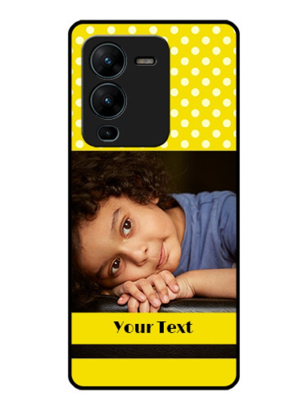 Custom Vivo V25 Pro 5G Custom Glass Phone Case - Bright Yellow Case Design